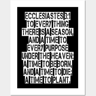 Ecclesiastes 3:1 King James Version Bible Verse Typography Posters and Art